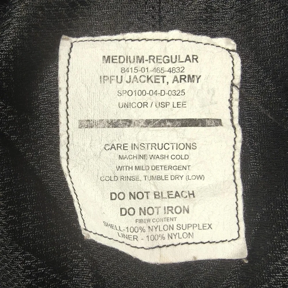 UNICOR IPFU Jacket Mens Medium Gray Army Reflective Windbreaker Full Zip